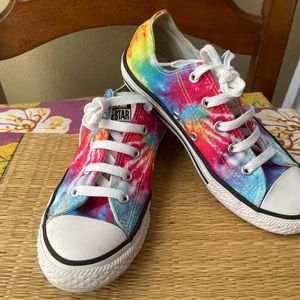 Converse All Star Chuck Taylor Youth Sz 2 Shoes Colorful Tie Dye Low Sneakers